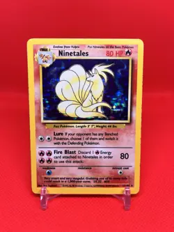Pokemon TCG Ninetales Base Set Holo Unlimited Rare Card 12/102 WOTC - Image 1