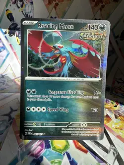 Roaring Moon Pokemon TCG Prismatic Evolutions Ancient Holo Rare 65/131 Card - Image 1