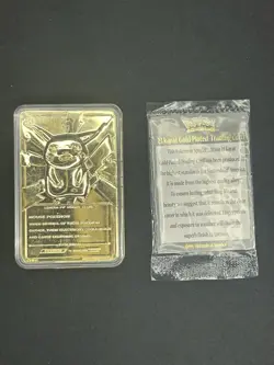 1999 BURGER KING POKEMON PIKACHU 23K GOLD CARD - Image 2