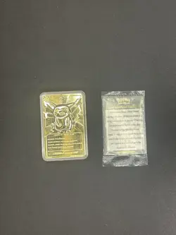 1999 BURGER KING POKEMON PIKACHU 23K GOLD CARD - Image 4