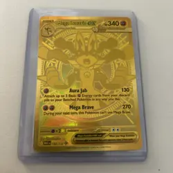 Mega Lucario EX Gold Rare Pokemon Card 188/132 Me01 Mega Evolution 2025 Nintendo - Image 1