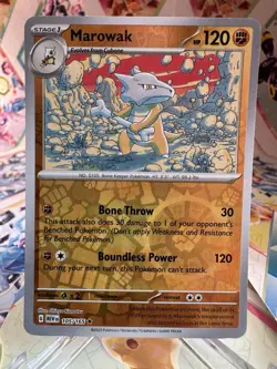 Pokemon Scarlet & Violet 151 - Marowak Reverse Holo Rare 105/165 Card - Image 1