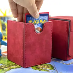 100+ Cards Magnetic PU Leather Card Deck Cases Storage Box Trading Cards Holder - Image 4