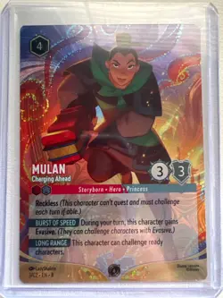 Disney Lorcana Challenge Bologna Mulan Foil Promo Card 7/C2 EN 8 Foil - Image 1