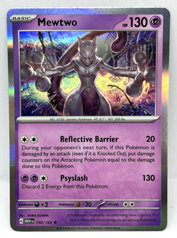 Mewtwo - 150/165 Pokemon Scarlet & Violet 151 Holo Rare Pokemon Card - Image 1