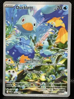 Ducklett AR 109/086 White Flare Pokemon Card Game English NM - Image 1
