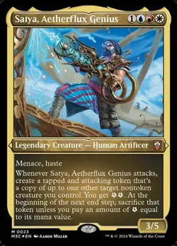 Satya, Aetherflux Genius - Foil Etched MH3C NM MTG - Image 1