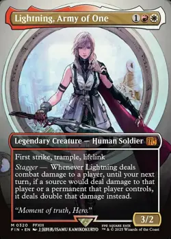 MTG Lightning, Army of One (0320) - Foil - Borderless, NM-Mint, English Final Fa - Image 1