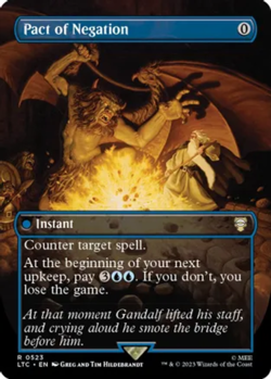 MTG Pact of Negation - Borderless, NM-Mint, English Commander: The Lord of the R - Image 1