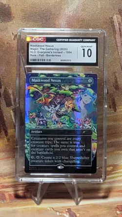 MTG Maskwood Nexus #1904 🌈Foil Borderless SLD Everyone's Invited CGC 10 Low Pop - Image 1