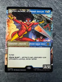 Spider-Woman, Stunning Savior (Borderless) Marvel's Spider-Man Regular NM - MTG - Image 1