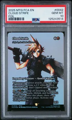 PSA 10 MTG FINAL FANTASY: THROUGH THE AGES FOIL #0042 CLOUD STRIFE 2025 - Image 1
