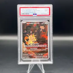 2025 POKEMON DRI EN-DESTINED RIVALS ILLUSTRATION RARE TEAM ROCKET'S MEOWTH PSA 9 - Image 1
