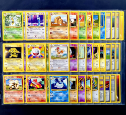1999 Pokemon Base Set COMPLETE Unlimited Edition NON HOLO Cards #17-102 Rare NM - Image 1
