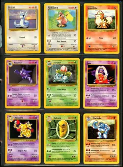 1999 Pokemon Base Set COMPLETE Unlimited Edition NON HOLO Cards #17-102 Rare NM - Image 3