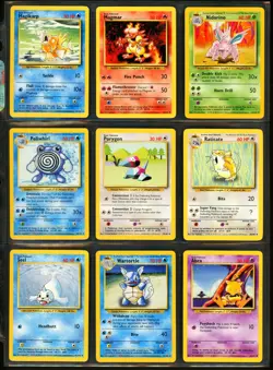 1999 Pokemon Base Set COMPLETE Unlimited Edition NON HOLO Cards #17-102 Rare NM - Image 4