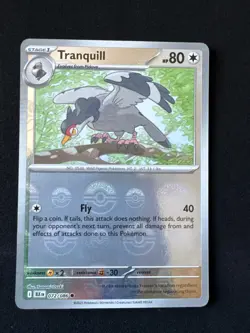 TRANQUILL 072/086 NM COMMON POKE BALL PATTERN BLACK BOLT POKEMON 2025 - Image 1