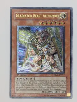 x1 YuGiOh Gladiator Beast Alexander - GLAS-EN017 - 1st Ed - Ultimate Rare - MP - Image 1