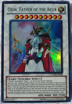 Yugioh 1x Odin, Father of the Aesir STOR-EN040 Ultra Rare Unlimited Near Mint - Image 1