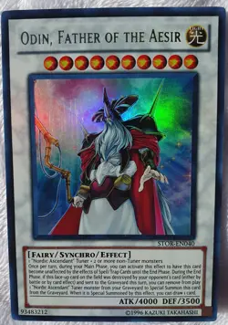 Yugioh 1x Odin, Father of the Aesir STOR-EN040 Ultra Rare Unlimited Near Mint - Image 3