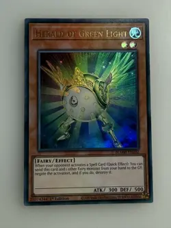 BLMM-EN102 Herald of Green Light : Ultra Rare 1st Edition Mint YuGiOh Card - Image 1