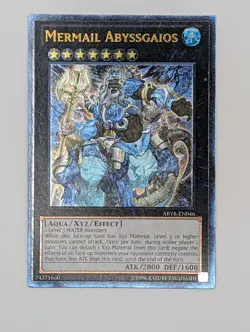 x1 YuGiOh Mermail Abyssgaios - ABYR-EN046 1 - Ultimate Rare - LP/MP - Image 1