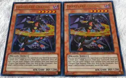 Yugioh 2x Darkflare Dragon SDDC-EN002 Ultra Rare 1st Edition Near Mint Pair - Image 2