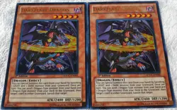 Yugioh 2x Darkflare Dragon SDDC-EN002 Ultra Rare 1st Edition Near Mint Pair - Image 3