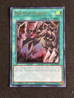 YuGiOh! - Red-Eyes Insight RA03-EN061 Ultra Rare 1st Edition Near Mint - Image 1