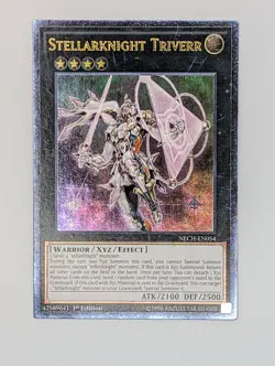 x1 YuGiOh Stellarknight Triverr - NECH-EN054 - 1st Ed - Ultimate Rare - LP/MP - Image 1
