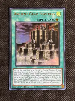 YuGiOh! - Ancient Gear Fortress RA03-EN062 Ultra Rare 1st Edition Near Mint - Image 1