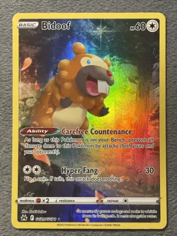 Bidoof GG29/GG70 Crown Zenith 2023 Rare Full Art Holo Pokemon Card NM+ - Image 1