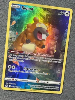 Bidoof GG29/GG70 Crown Zenith 2023 Rare Full Art Holo Pokemon Card NM+ - Image 3