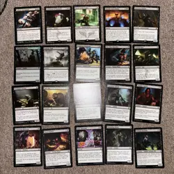 Magic the Gathering Bundle 120 Black Cards Mixed Rarity And Types - Image 1