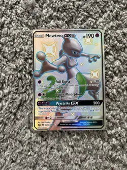 Pokemon TCG Mewtwo GX SV59/SV94 Hidden Fates Shiny Full Art Card - Image 1