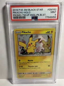 PSA 9 Pikachu & Mimikyu Holo - SM 162 & 163 Team Up Blister Promo Pokemon Cards - Image 3