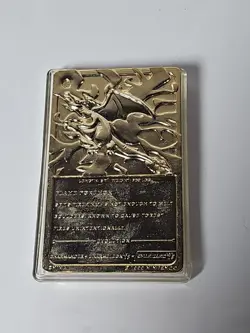 Vintage Pokemon 1999 CHARIZARD Burger King Promo 23k Gold Plated Trading Card - Image 3