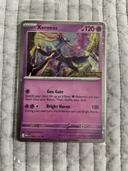 Xerneas 064/132 SEALED Pokemon Mega Evolution Stamped Promo Best Buy Holo Card - Image 1