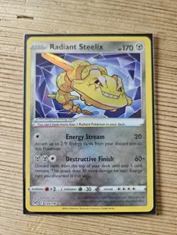 Pokemon TCG Radiant Steelix Lost Origin Card 124/196 Regular Radiant Rare - Image 1