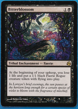 Bitterblossom Morningtide HEAVILY PLD Black Rare MTG CARD (ID# 505827) ABUGames - Image 1