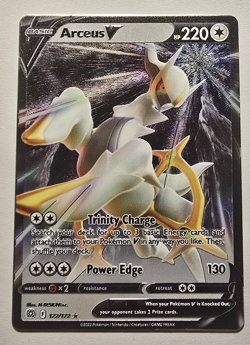 Pokemon TCG Arceus V 122/172 Metal Card Promo Arceus UPC NM - Image 1