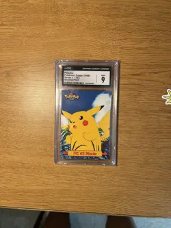 TV2 Pikachu Topps Pokemon Character Card TV Animation Series 1 CGC 9 - Image 1