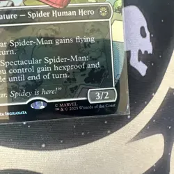 Spectacular Spider-Man Borderless PreRelease FOIL Marvel MTG Stamped - Image 4
