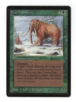 Magic the Gathering Beta War Mammoth MTG Green LP/NM - Image 1