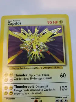 Zapdos Base Set Holo Pokemon Card WOTC NM - Image 4