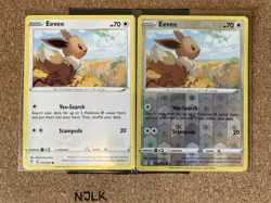 Pokemon TCG Evolving Skies Eevee 125/203 Regular Common And Reverse Holo - Image 1