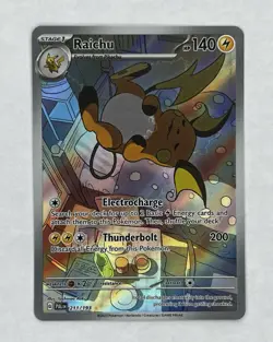 Pokemon TCG - Raichu - 211/193 Paldea Evolved - Illustration Rare Full Art Holo - Image 1