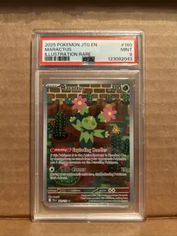 PSA 9 MINT 2025 Pokemon Maractus 160/159 Journey Together Illustration Rare - Image 1