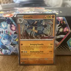 Pokemon TCG Lucario 114/198 Cosmos Holo Scarlet And Violet Stamped - Image 1