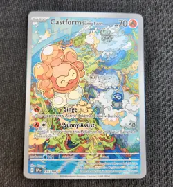 Castform Sunny Form 195/191 Illustraion Rare Pokemon Surging Sparks - Image 1